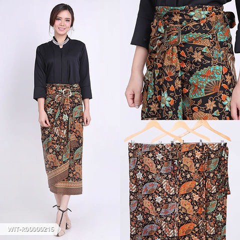 Rok Kain Lilit Kipas Besar  3 Warna Blue, Light Choco, Green