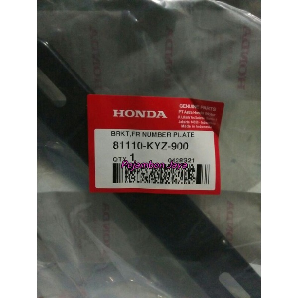 81110KYZ900 BRKT FR NUMBER PLATE