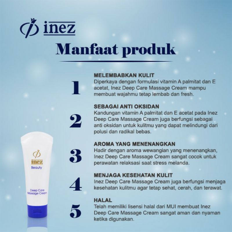 INEZ Beauty Deep Care Massage Cream / Krim Pijat