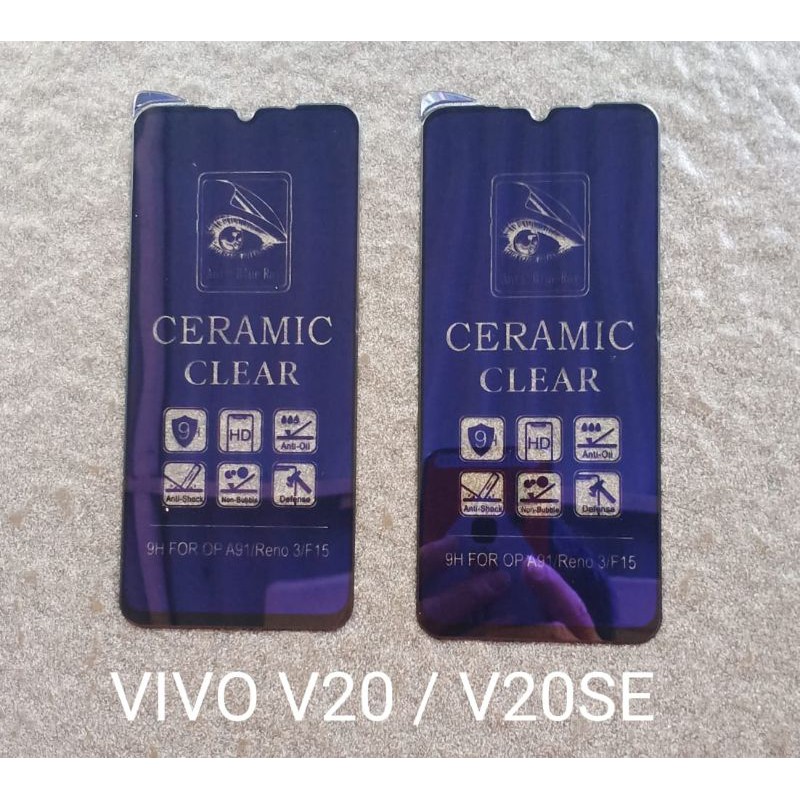 Tempered glass Vivo V20 . V20 SE . V20SE anti blue anti radiasi anti gores kaca screen guard pelindung layar