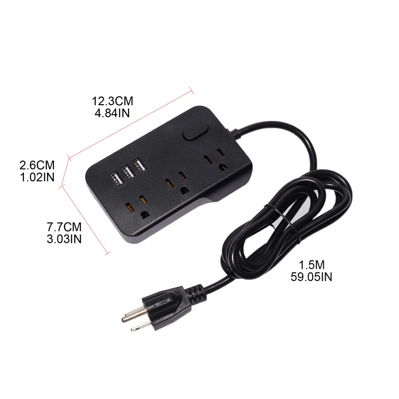 Zzz Socket Power Strip Elektrik Extension 6 Outlet Untuk Rumah