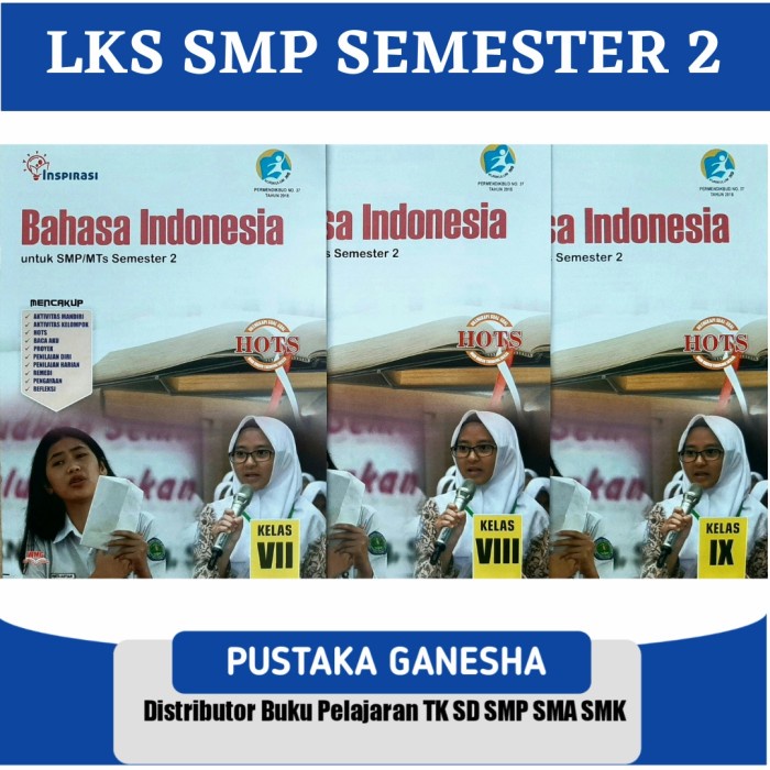 Buku LKS Bahasa Indonesia SMP MTs Semester 2 Genap Kelas 7 8 9 Terbaru-2