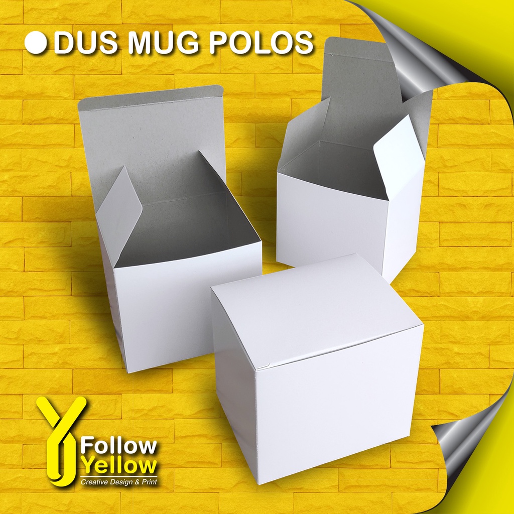 Dus Mug POLOS / Box Mug Putih Polos / DUS PUTIH MUG DIGITAL