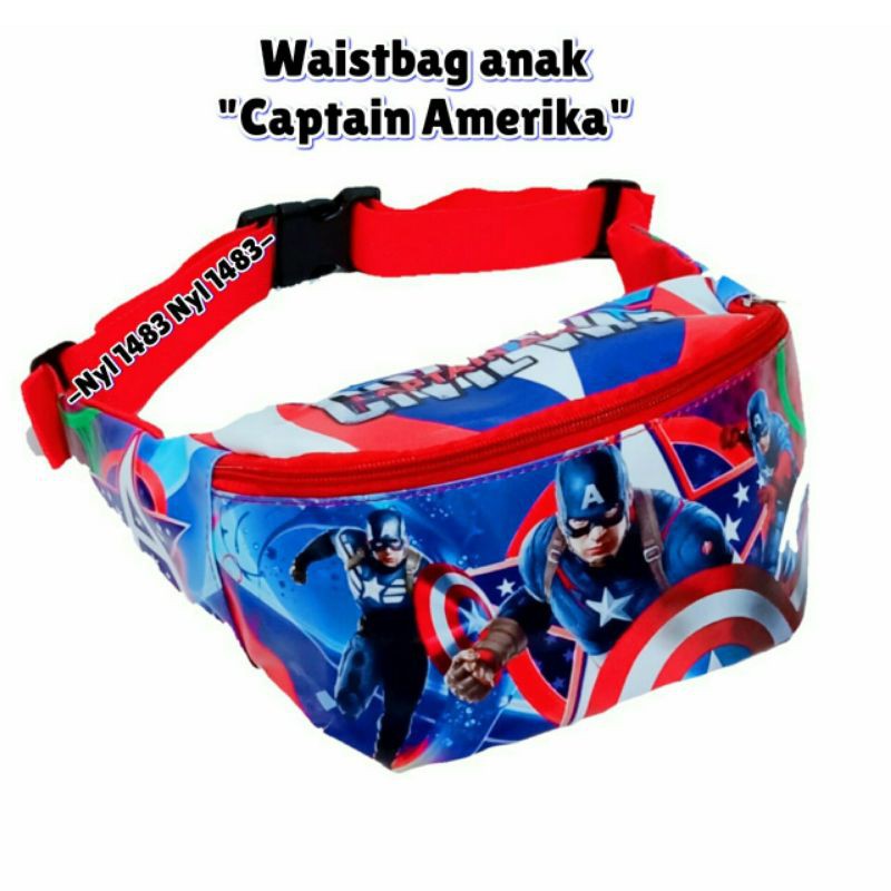 WAISTBAG ANAK LAKI LAKI MOTIF KARTUN AVENGGER TERMURAH