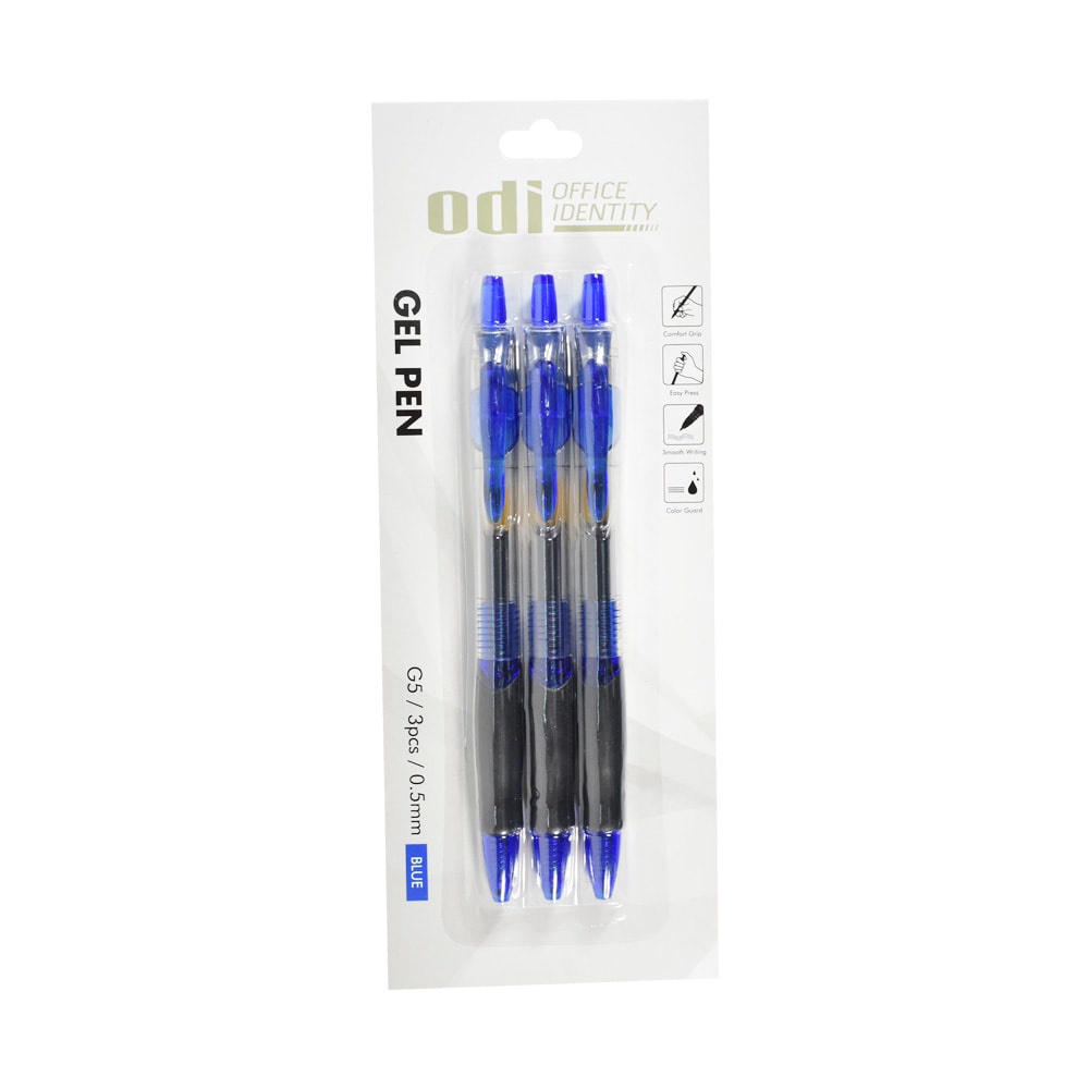 

ODI SET 3 PCS RETRACTABLE PEN GEL 0.5MM - BIRU
