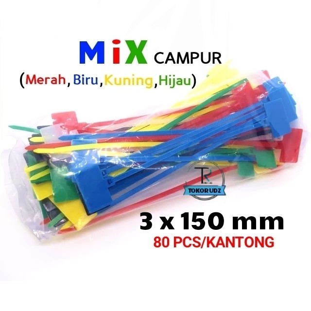 1 Kantong Kabel Tis Maker Tie Cable Ties Marker Name Tag Pengikat Label Nama