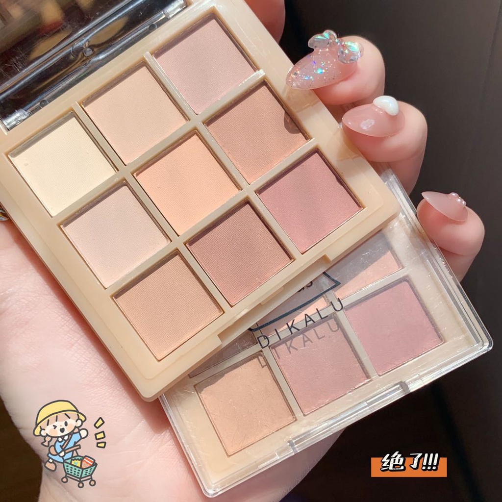 DIKALU NUDE MATTE EYESHADOW PALETTE 9 WARNA MATTE DKL - 037