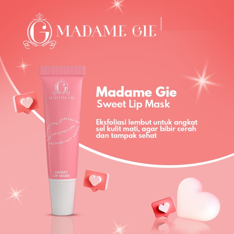 ★ BB ★ Madame Gie Sweet Lip Mask - Masker Scrub Pencerah Bibir