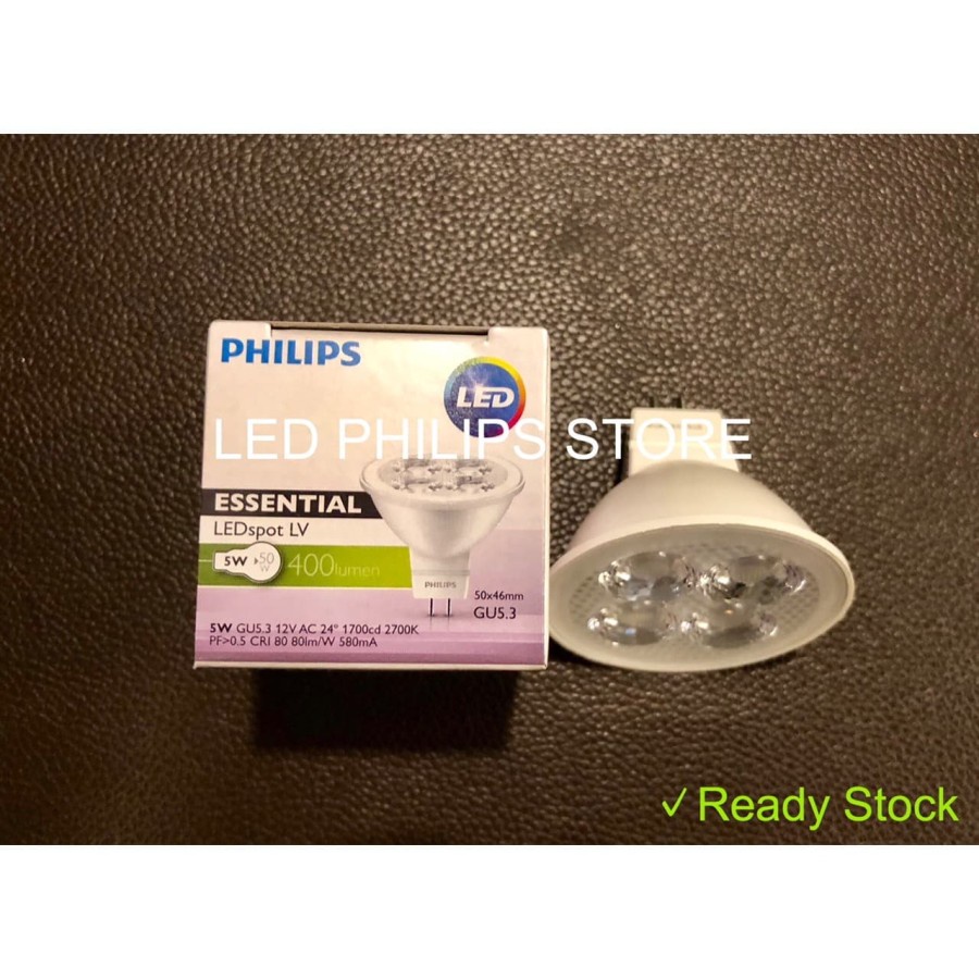 PHILIPS HALOGEN ESSENTIAL LED MR16 3W 5W 12V - Putih