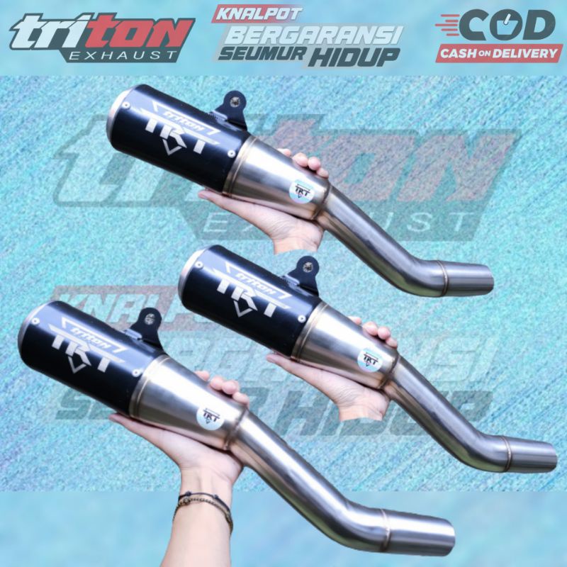 Knalpot Slip On CBR250, NINJA 250 FI,Karbu R25 R15 CBR150R Original Triton Exhaust
