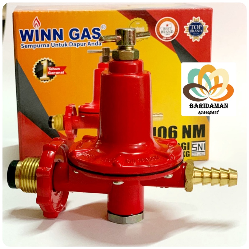 Regulator WINN GAS W106M 106 108 Tekanan Tinggi Untuk Tabung 50 KG