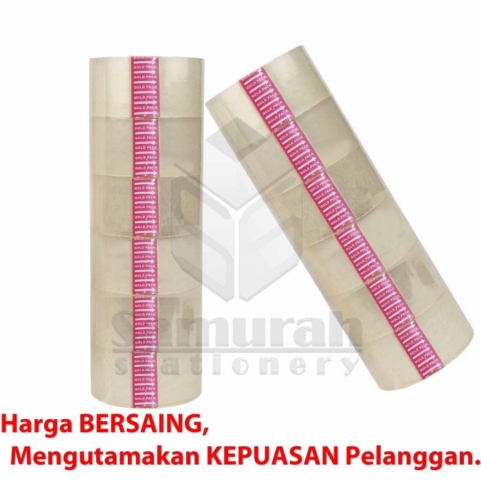 

Produk Unggulan Lakban Opp Gold Pack 48 Mm 90 Yard Solasi Besar Bening Goldpack 2" In Limited