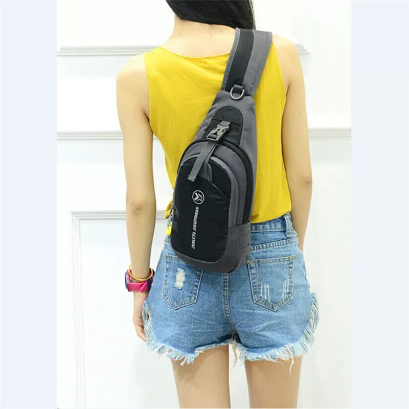 Charyatink - Tas Selempang Unisex Kanvas Pack Crossbody Tas Bahu waistbag Untuk Pria