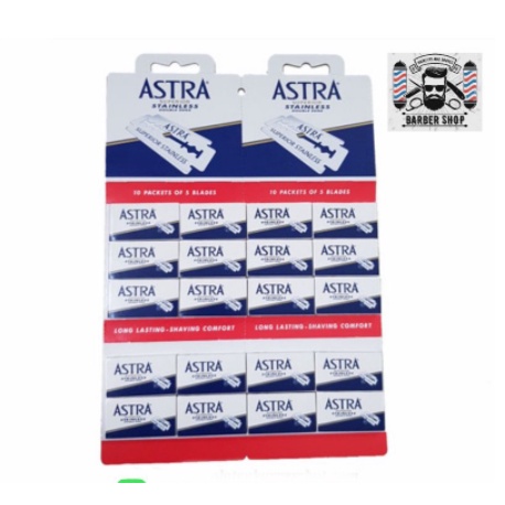 Silet Astra Stainless Original Platinum isi 100 Keping Isi Ulang Pisau Cukur Rambut