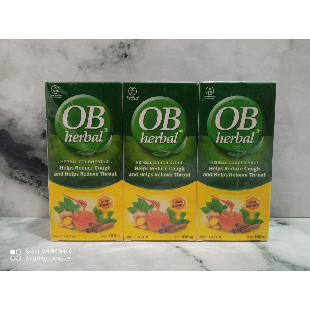 OB HERBAL Syrup 100 ML - Obat Batuk Sakit Tenggorokan Herbal 60 ML Dewasa Sirup