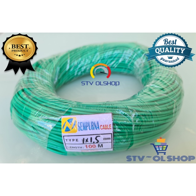 Kabel Serabut 1 X 1,5 mm 100 Meter Tembaga / Kabel Tunggal 1,5mm