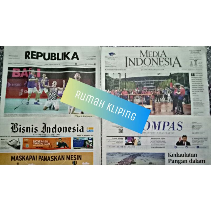 KORAN REQUEST ARTIKEL (BERITA) PAKET 3 Koran/ KORAN COSTUME (KORAN BEKAS)