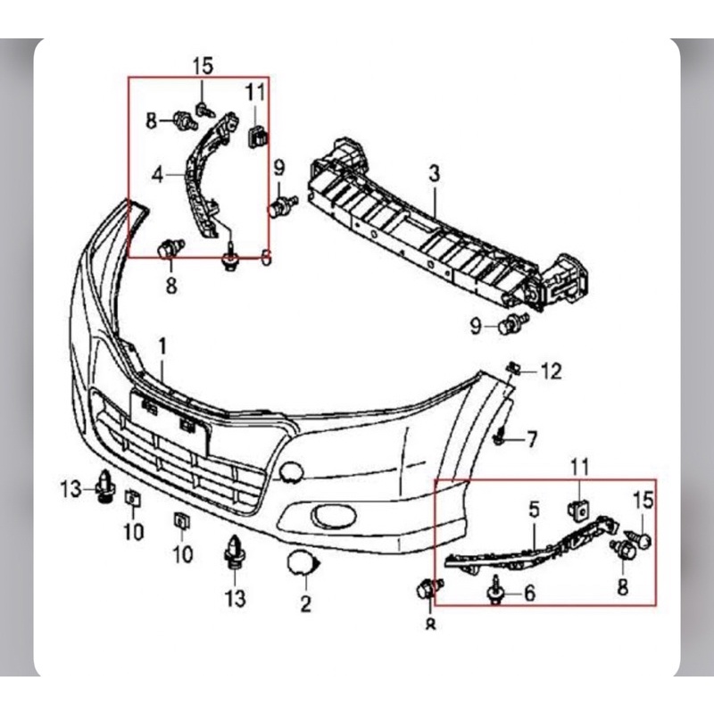 UP Beam Bumper Breket Bracket Bemper Dudukan Bawah Lampu Lamp Honda City GM2 IVTEC 2009-2013 Depan Kanan 71140 atau Kiri 71190 TM0 Original