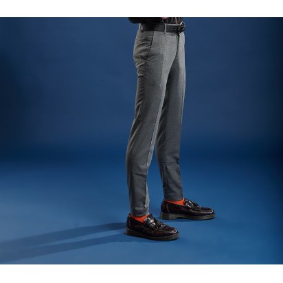 JOTAP Celana Panjang Pria Polyviscose warna charcoal