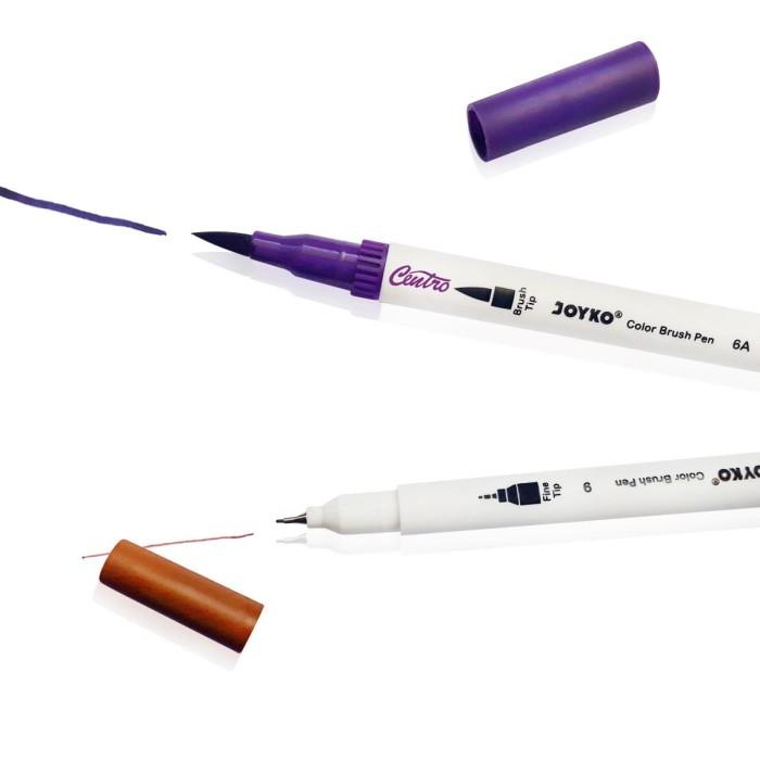 

Joyko Brush Pen Colour Dual Tip Spidol Set 12 Warna CLP-06 Kualitas Terbaik