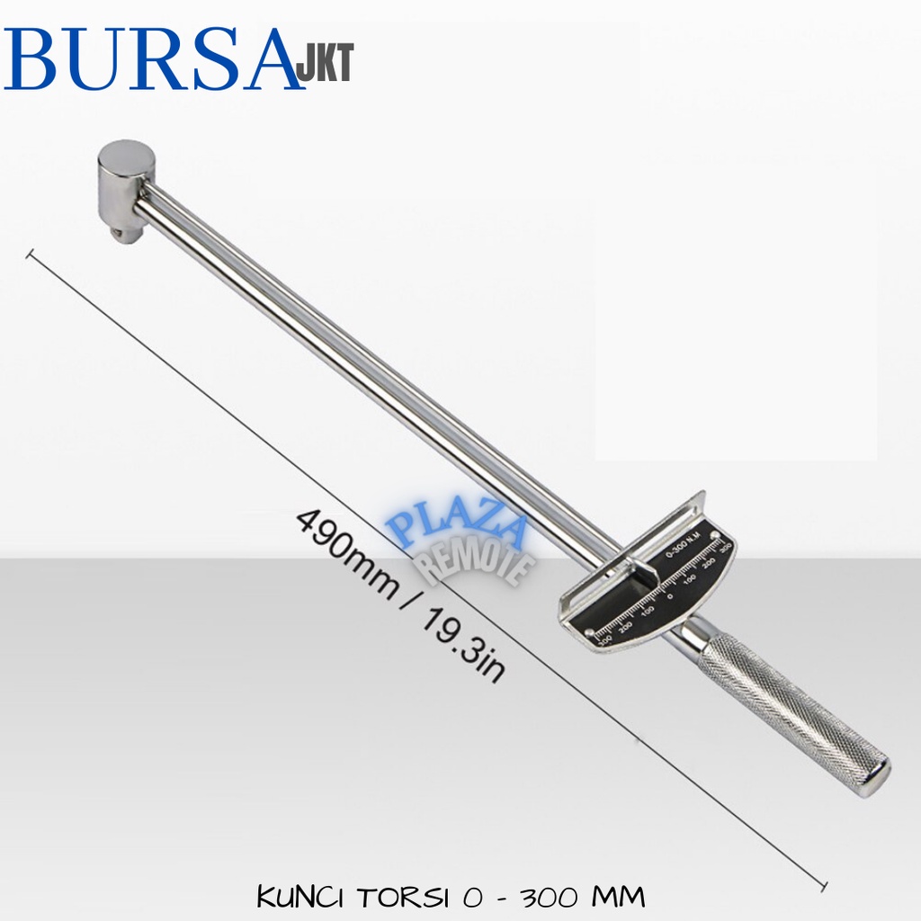 1/2 Inci 0 ~ 300N. M KUNCI PAS TORSI ADJUSTABLE CHROME VANADIUM