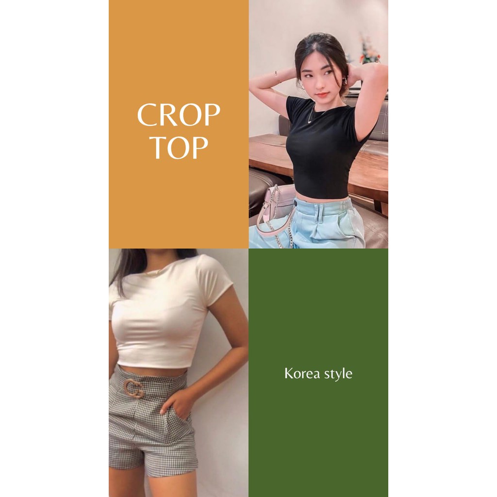 CROP TOP DOUBLE LAYER JERSEY KOREA STYLE