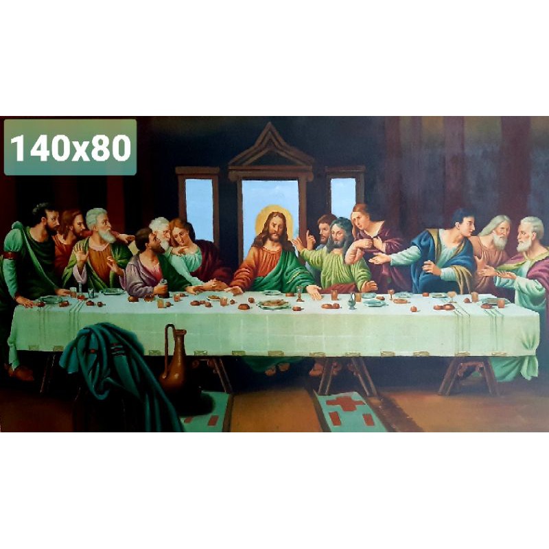 Lukisan Kanvas Asli Perjamuan Kudus