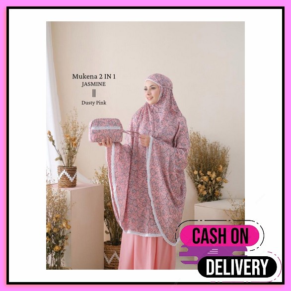 Mukena Dewasa Terbaru 2021 Bordir Katun Rayon Premium Putih Jumbo Terusan Siti Khadijah Mukenah Tull