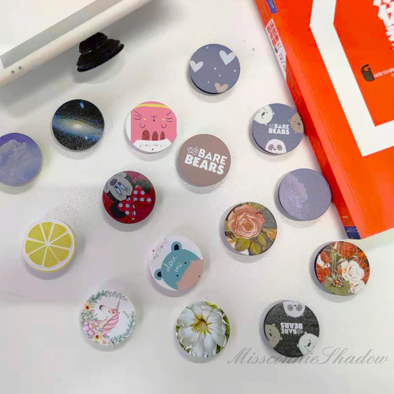 Stand Holder Popsocket Desain Gunung Salju Planet Kucing Untuk Iphone Oppo Samsung Xiaomi Vivo