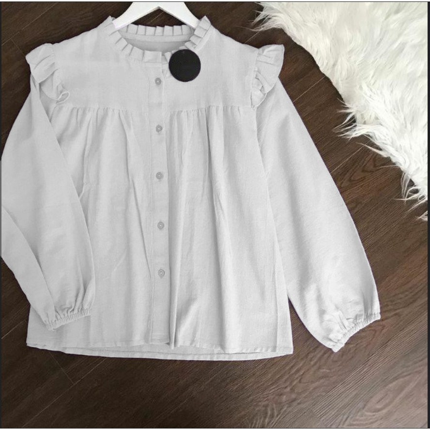 RD FASHION - Blouse Polos Wanita /Puffy-PUTIH