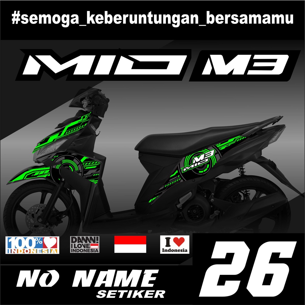 Sticker Striping mio m3 (26) - decal Stiker setriping Variasi List Motor
