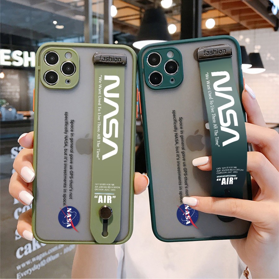 Case Nasa Wrist Strap Vivo Y12 Y12S Y15 Y17 Y20 Y20S Y30 Y3i Y50 Casing Fashion Hybrid candy pelindung kamera