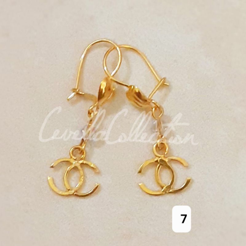 Anting R Channel R Emas Muda 1/2 Gram