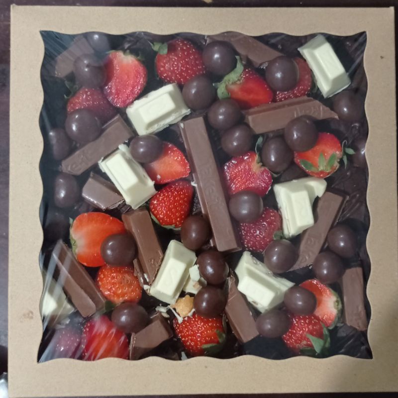 Fudgy Brownies mix Strawberry Coklat uk.20x20