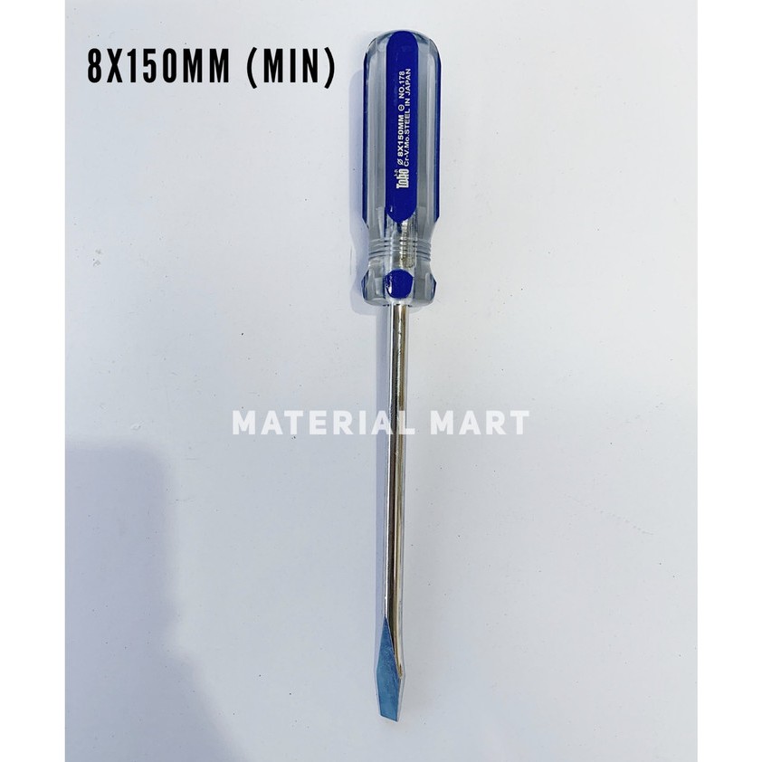 Obeng TOHO | Obeng Magnet | Obeng Crystal 8x150mm Screwdriver Kristal | Material Mart