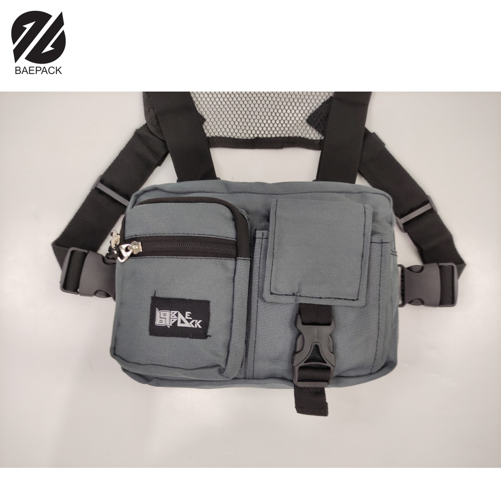 Tas Dada / Chest Bag dengan Lubang Headset Edgar baepack / Tas Untuk Pengendara Motor / original dan Premium / Cowok - Pria