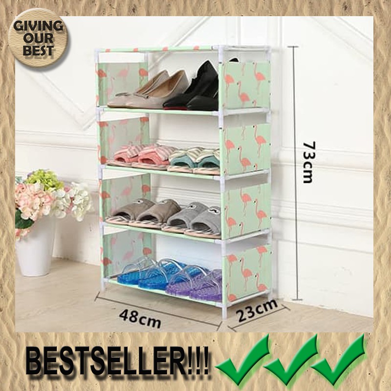 Rak Sepatu Sandal Motif Dan Polos Shoes Rack Motive Colorful Shopee Indonesia