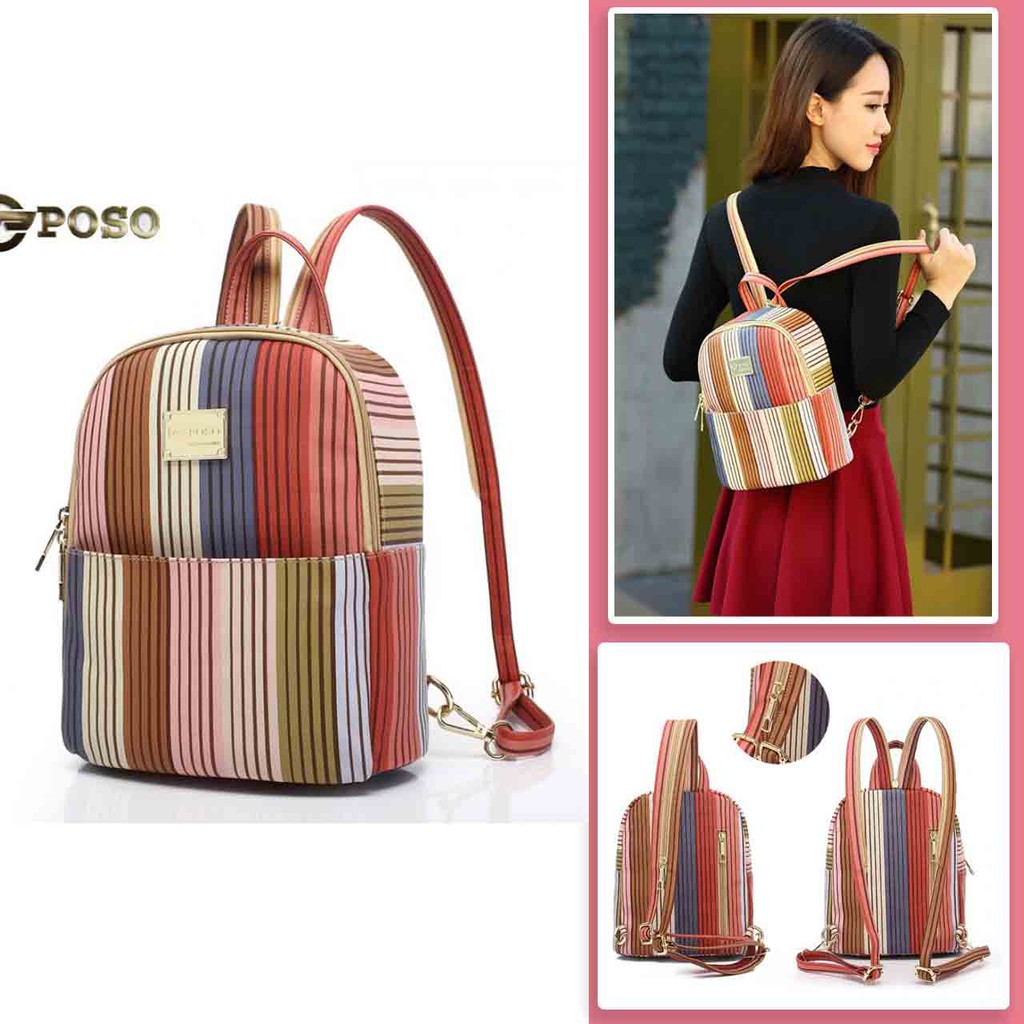 Tas Ransel Selempang Kecil Cewe Ori POSO PS-301-D Multiwarna