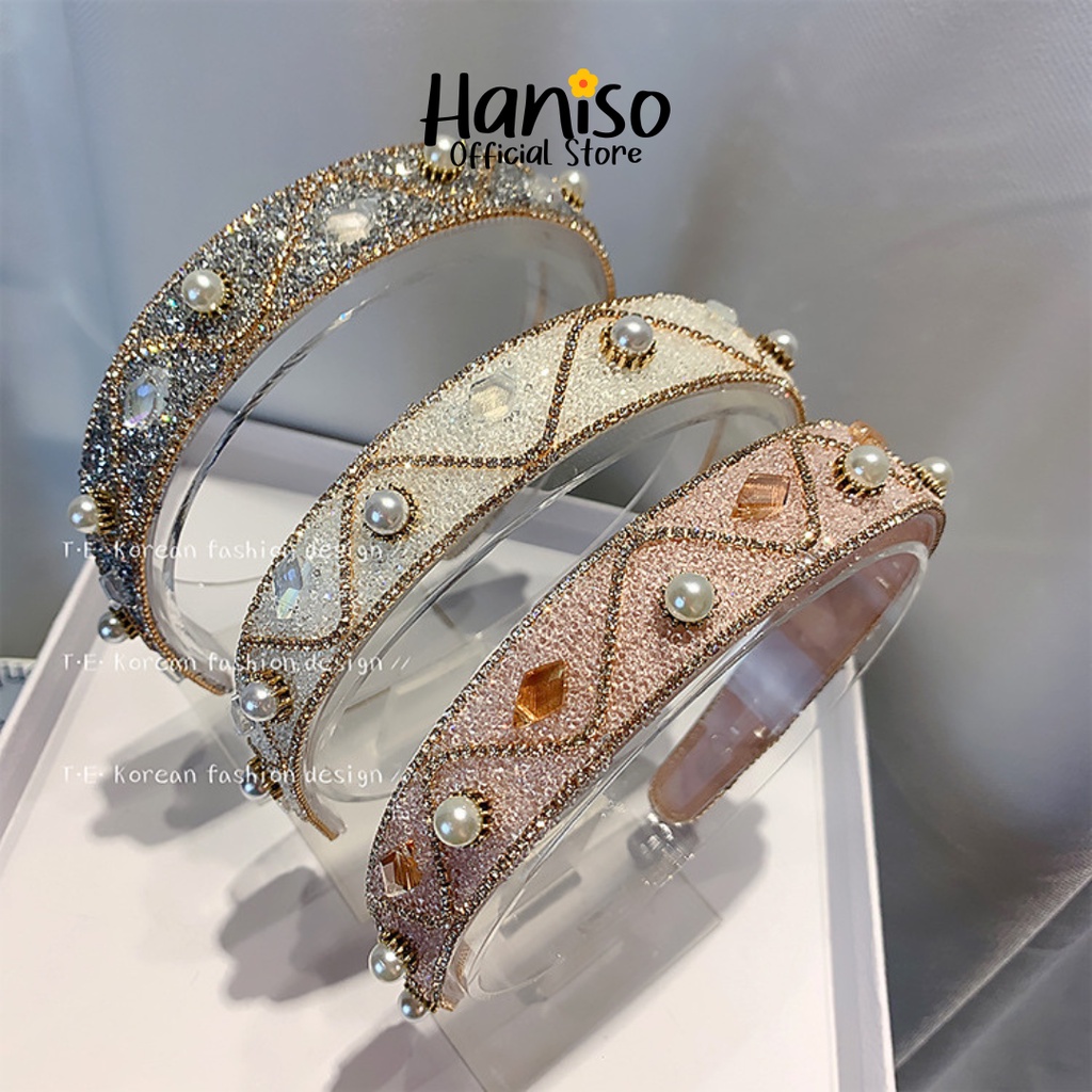 Bando Headband Pearl Crystal Bando Bride Bando Pesta