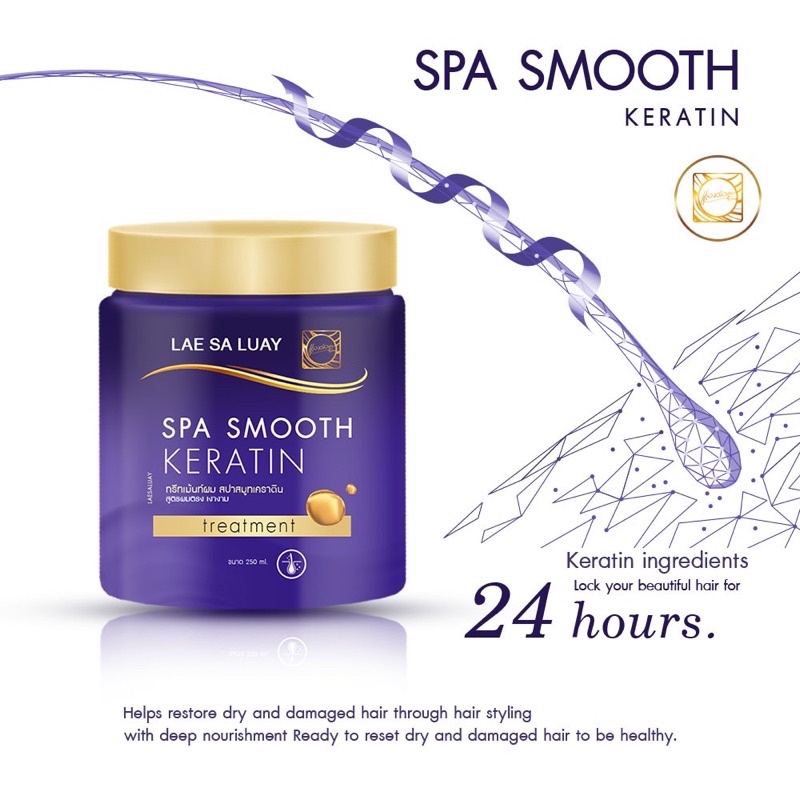 (PROMO FREEGIFT) LAE SA LUAY HAIR SPA SMOOTH KERATIN / Masker Rambut Creambath Hair Mask Vit Rambut