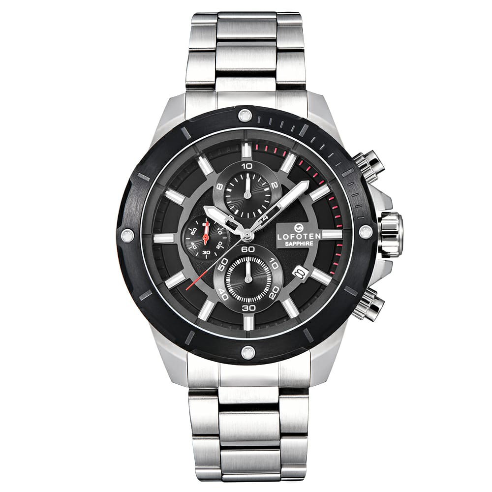 Lofoten 6509 Sapphire - Jam Tangan Pria Formal Murah - Full Stainless - Chrono Aktif - Original