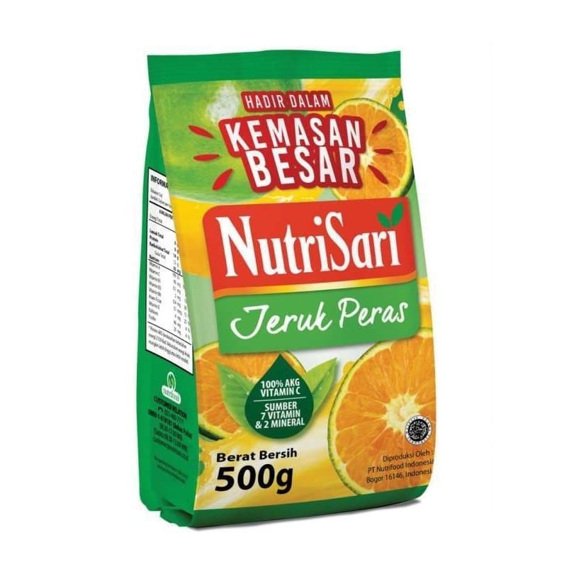 

PROMO Minuman Nutrisari Jeruk Peras 500 Gram Kemasan Refill Murah Asli Original Buka Puasa Manis