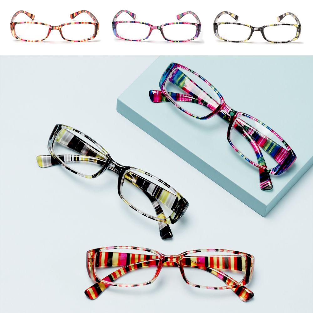 Lily Kacamata Baca Unisex Magnifier Print Stripe Retro Frame