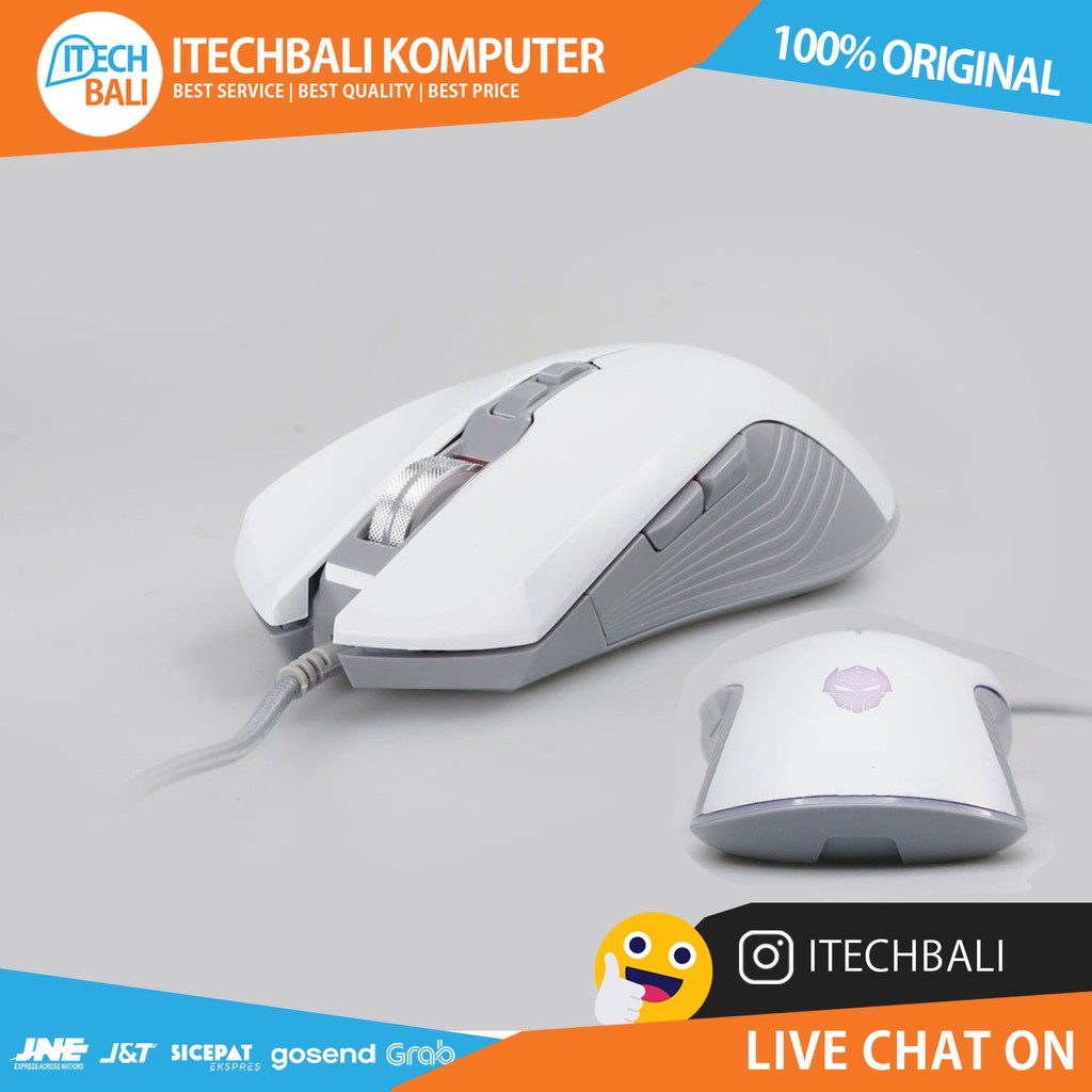 Mouse REXUS Xierra G10 Macro Gaming- White | ITECHBALI