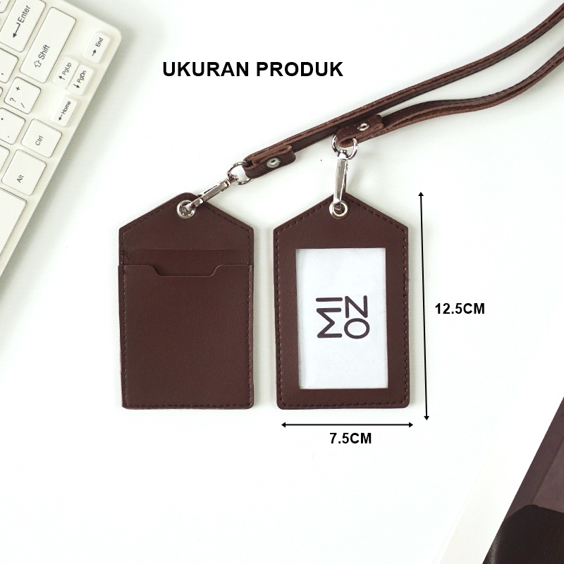 TG176 NAME TAG KULIT/ID CARD TAG/ID CARD HOLDER/LANYARD/KARTU TANDA PENGENAL/ ID CARD PRIA WANITA