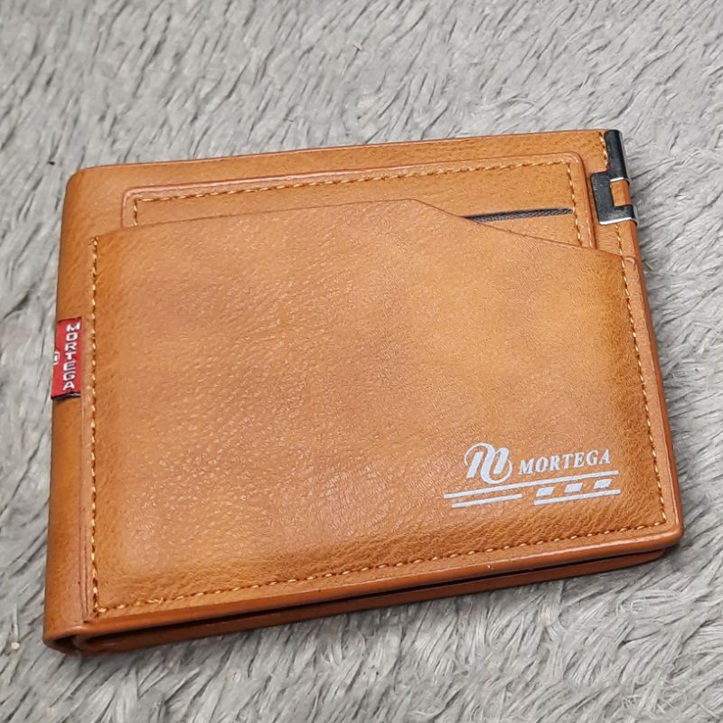 Dompet Kulit Sintetis / Dompet Eksklusive Terjangkau / Dompet Cowok Termurah-COKLAT MUDA