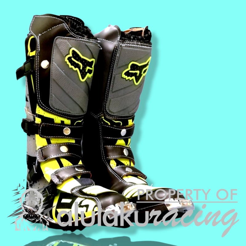 Jersey, Celana, Sarung Tangan &amp; Sepatu Fullprint with Protectors Fullset MX Trail Motocross - Paket Bundling ONCTFF070401-F44