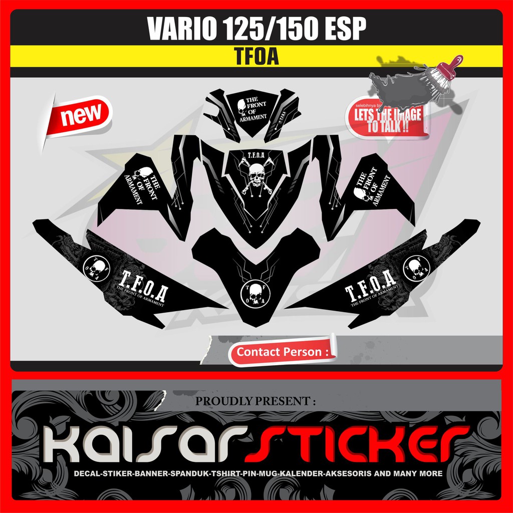 Stiker decal Vario 125-150 Full Body TFOA
