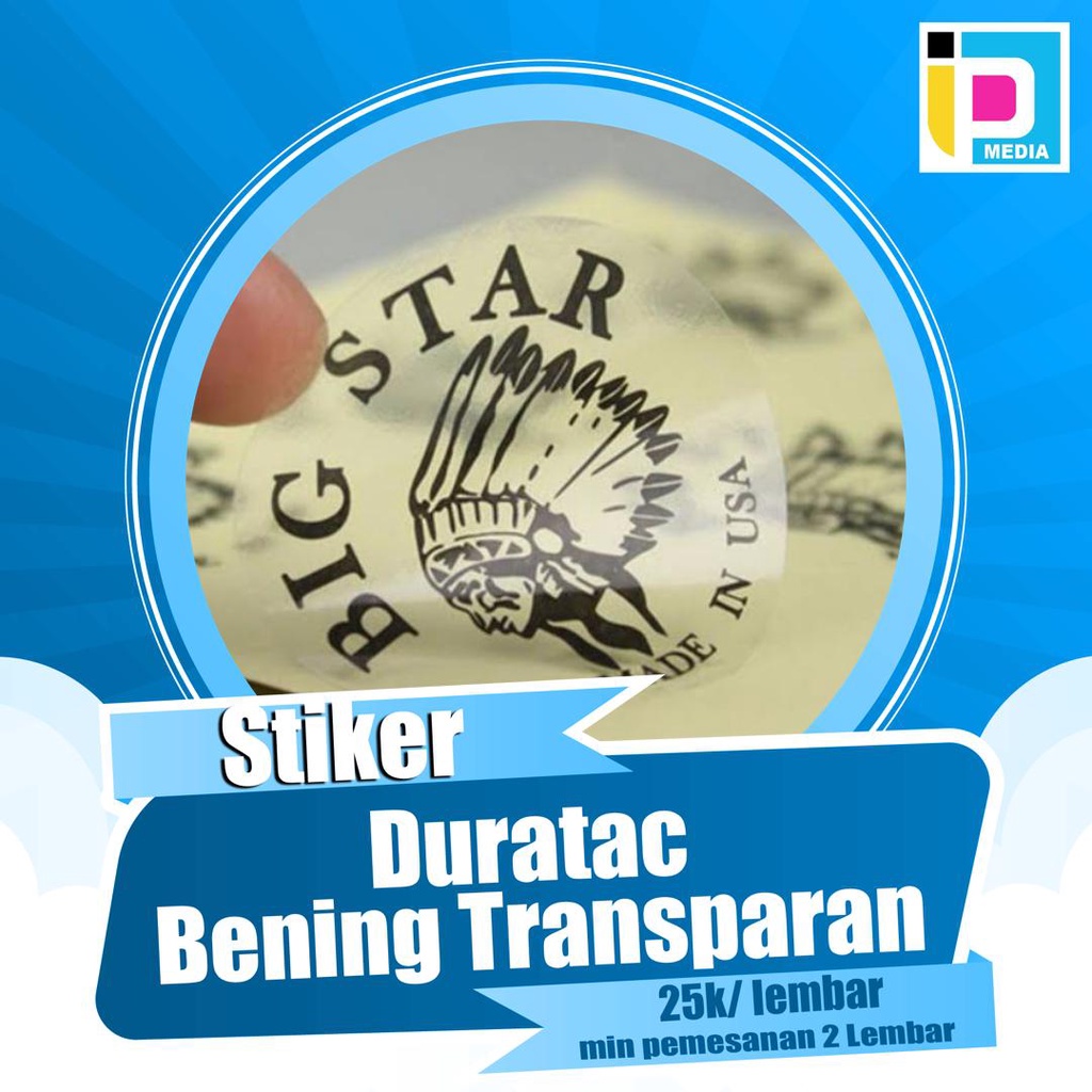 CETAK STIKER VINYL/CROMO/TRANSPARAN