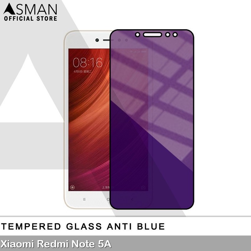 Tempered Glass Blue Light Full Lem Xiaomi Redmi Note 5A Anti Radiasi Screen Protector
